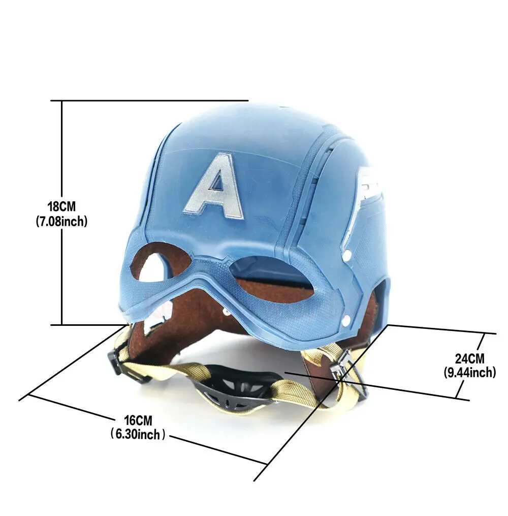 Cattoys 1//1 Mask Helmet For Captain America Cosplay New