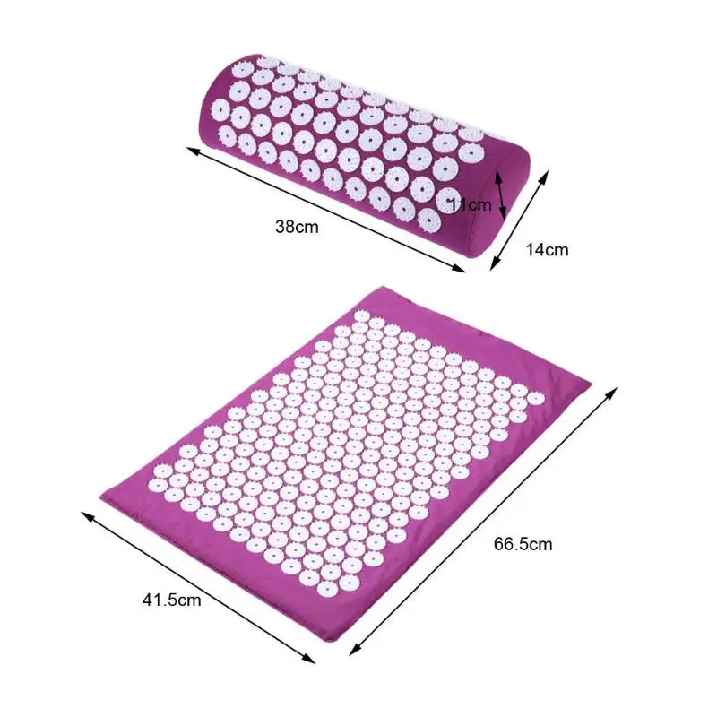 2 шт. губка Массажер подушка массаж йога коврик Иглоукалывание спина тело снимает стресс боль Спайк коврик Акупунктура массажер подушка