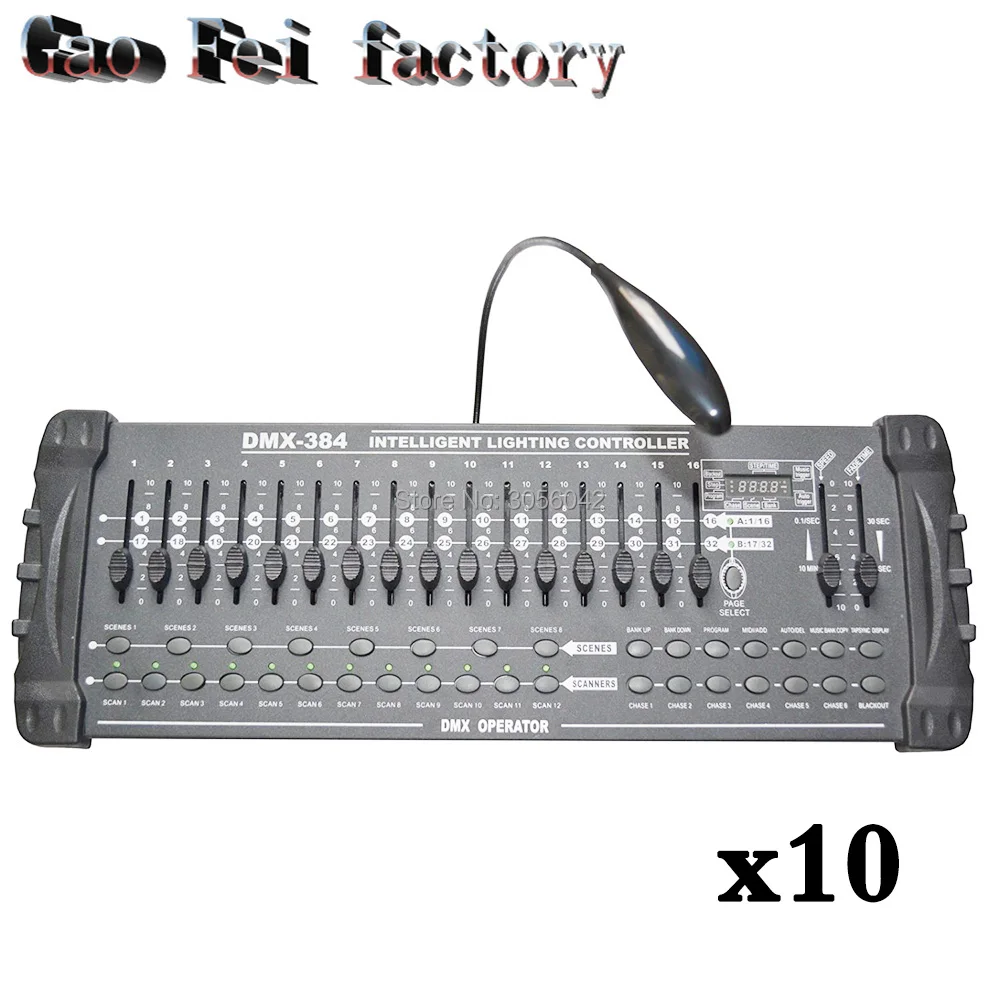 

10pcs/lot International standard 384 controller moving head beam light console DJ 512 dmx