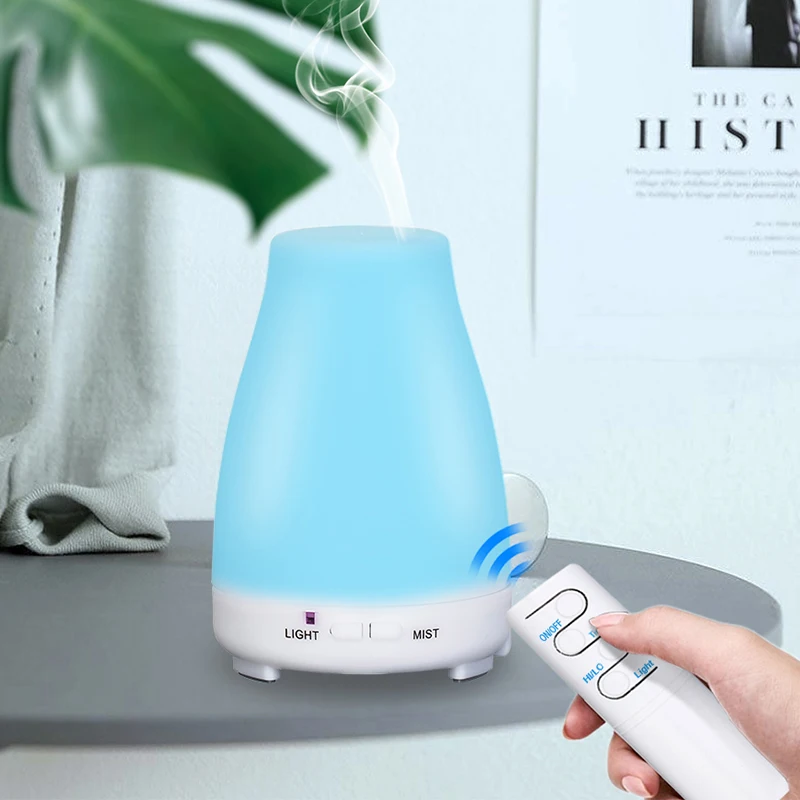 200ML Ultrassonic Air Humidifier Aromatherapy Essential Oil Aroma Diffuser With Remote Control 7 Color LED Lights For Home | Бытовая