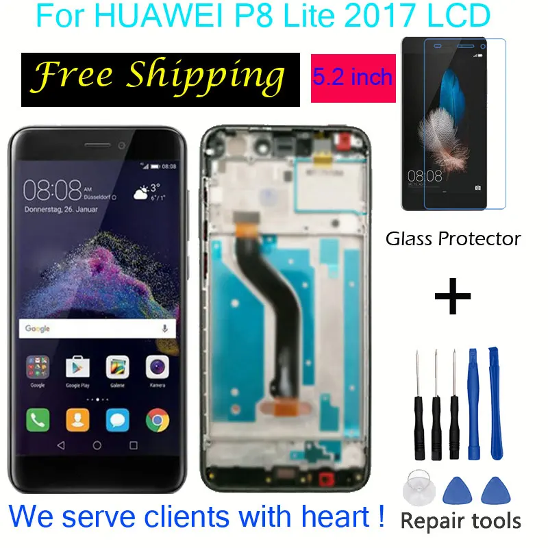 Рамка для huawei P8 Lite ЖК-дисплей Экран дисплея Замена для huawei P8 Lite PRA-LA1 PRA-LX1 PRA-LX3 ЖК-дисплей Экран