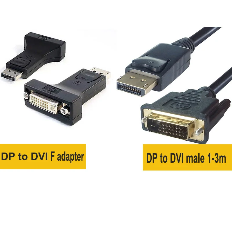 Порт дисплея для DVI кабель Male DisplayPort DP Соединительный адаптер 1080P 3D HDTV PC Projecr 6ft 1 8 m