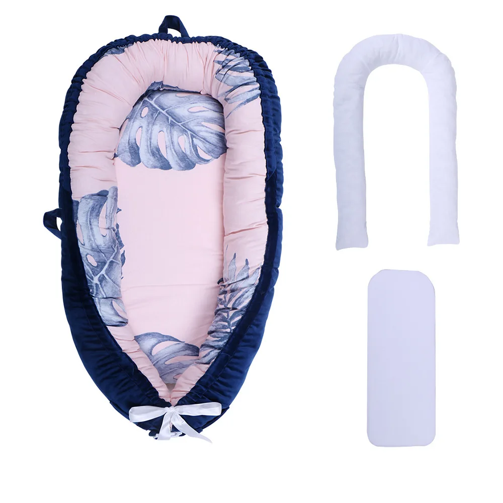 Hot Sale Travel Crib Bed Pure Cotton Baby Nest Bed Cradle Cot For Newborns Portable Baby Crib Washable Bed for 0-2 Years Old