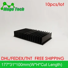 Светодиодный алюминиевый радиатор в виде пластины растут свет радиатор охлаждение Охладитель Fit транзистор IC теплопроводность светодиодный радиатор Электроника