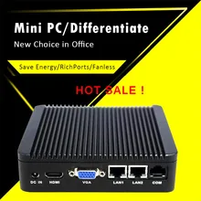 Маленький безвентиляторный неттоп PC Windows Quad core Mini PC с DDR3 Оперативная память и MSATA 2 LAN, 4 USB COM безвентиляторный мини-ПК baytail j1900