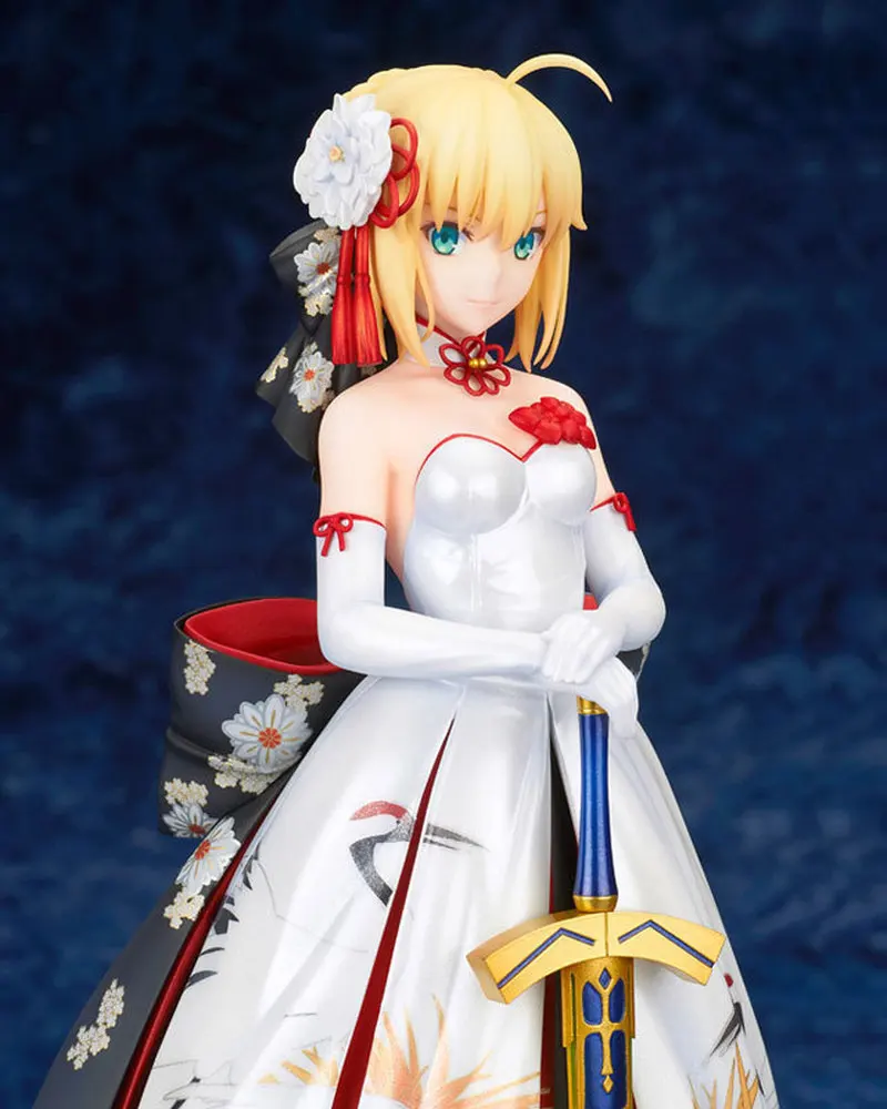 Аниме Fate Stay night Fate/Extella Saber Arturia и Altria кимоно костюм Ver. Со светодиодной базой Статуя