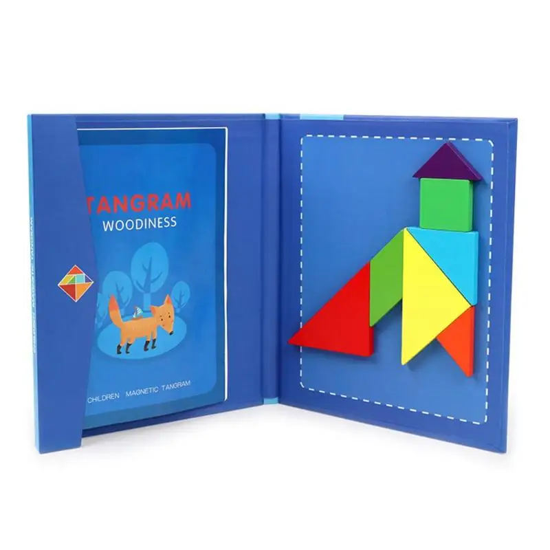 Красочные деревянные Tangram головоломки игрушки Обучающие головоломки когнитивные Дети раннего образования головоломки игрушки