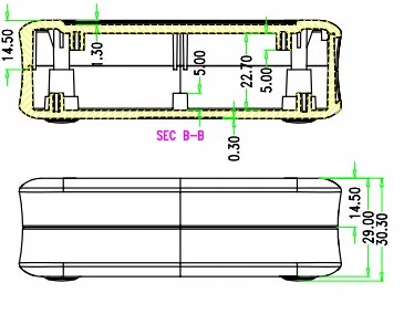 szomk handheld enclosure outlet box plastic box for electronics project plastic project enclosure housing   (13)
