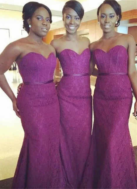 Y Nigerian Bridesmaid Dresses Long Mermaid Backless Evening Y Nigerian Bridesmaid Dresses Long Mermaid Backless Evening Party Gowns Hot Pink Lace Wedding Guest Dress