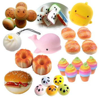 

Funny Squishy Toy Rainbow Ice Cream Super Slow Rising Squeeze Toy Sweet Cake Anti-Stress Toy Kid Gift Squishies novelty fun toy