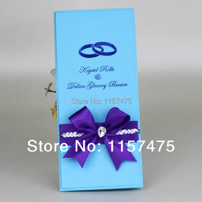 Hi9001 Hot Sale Wedding Favor Wedding Programs With Ribbon In