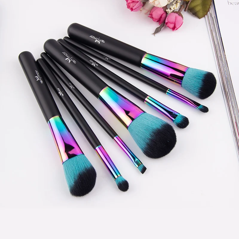 

2019 Anmor Single Rainbow Brush Wooden Foundation Powder Contour Cosmetic Eyebrow Eyeshadow Makeup Brush Sets Pincel Maquiagem