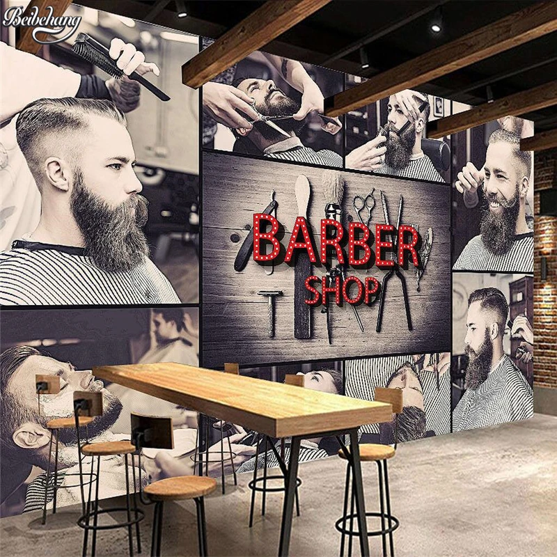 

beibehang Large custom wallpaper 3D stereoscopic modern hairdressing fashion background wall decoration painting