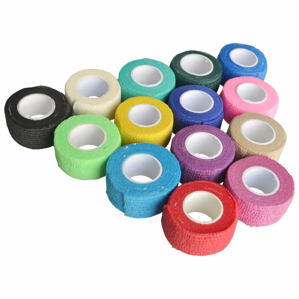 

4 Pcs Self Adhesive Elastic Nonwoven Cohesive Bandage Joint Protection Tape Mixed Color For Sports Use Health Care Tool