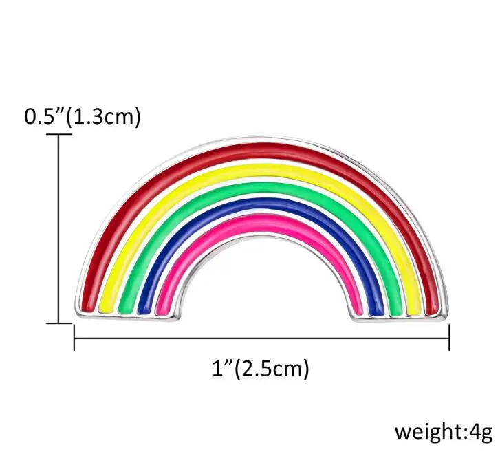 Rinhoo LGBT дизайн Радужная булавка брошь женщина мультфильм Мини Радуга броши, шпильки, значки, воротник ювелирные изделия подарок - Окраска металла: Rainbow2