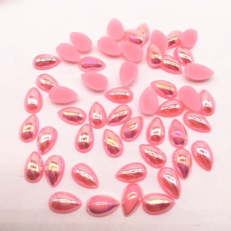 6x10/8x12/10x14/13x18mm Flatback Half Teardrop Shape Plastic ABS Imitation Pearl Beads For Jewelry Craft Scrapbook Decoration