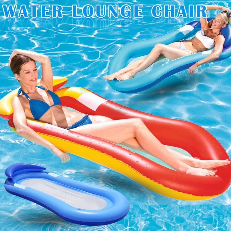 buy Hot Inflatable Water Hammock Floating Bed Lounge Chair Drifter Swimming Pool Beach Accessories MCK99