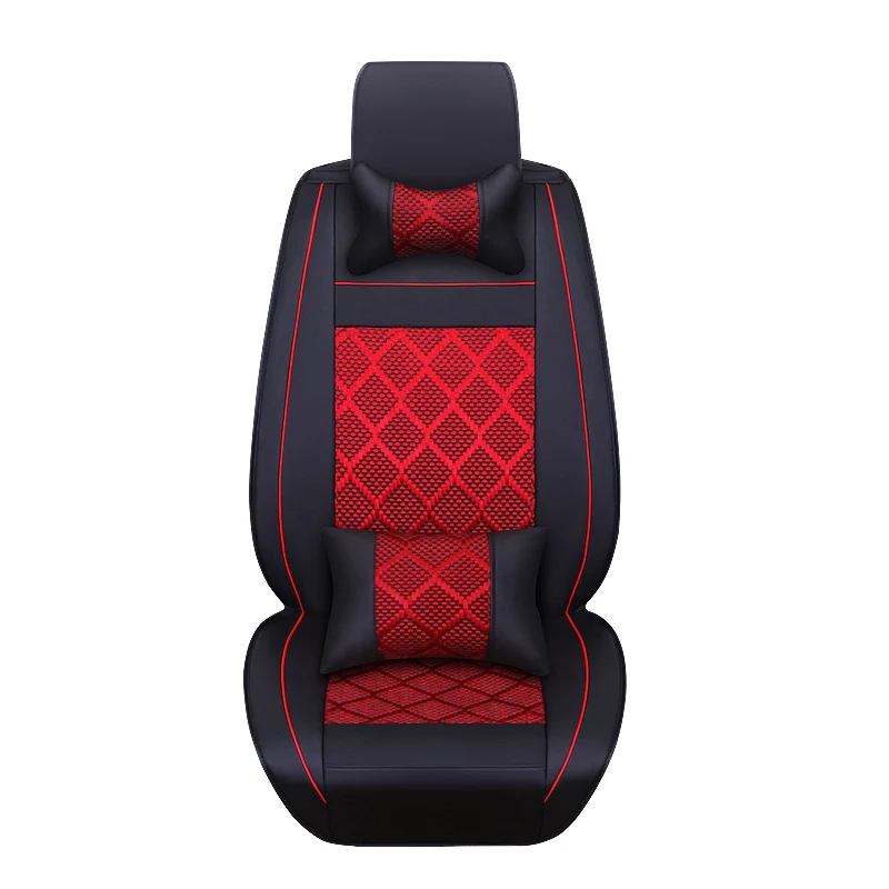 

2018 New leather ice silk car seat cover universal for Toyota RAV4 PRADO Highlander COROLLA Camry Prius pu leather car styling