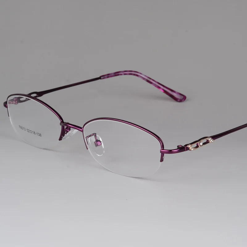 Ms. деловые очки оправа металлическая полуоправа очки оправа сплав сверхлегкий близорукость очки оправы для очков 013