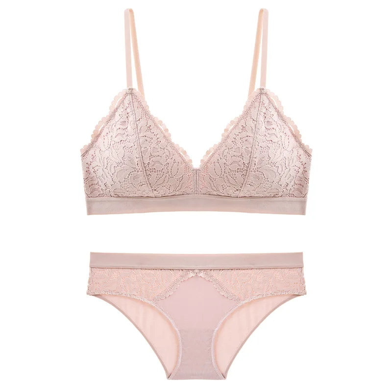 New Young Girl Seamless Vest Bra Set High Quality Underwear Set Sexy Lace Lingerie Cotton panties and bra set pink vs intimates New Young Girl Seamless Vest Bra Set High Quality Underwear Set Sexy Lace Lingerie Cotton panties and bra set pink vs intimates