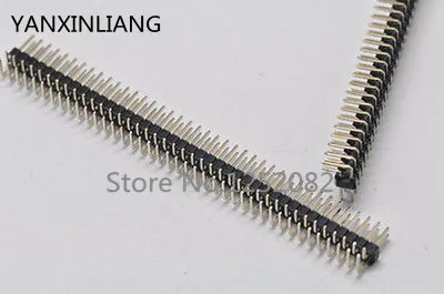 

10Pcs Gold Plated 2.54mm 2x40 Pin 80 Pin Right Angle Male Pin Header Strip