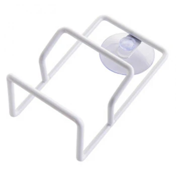 

Sink Draining Brush Sponge Cleaning Cloth Rack Washing Holder Tidy Double Layers Stand Kitchen Supplies White