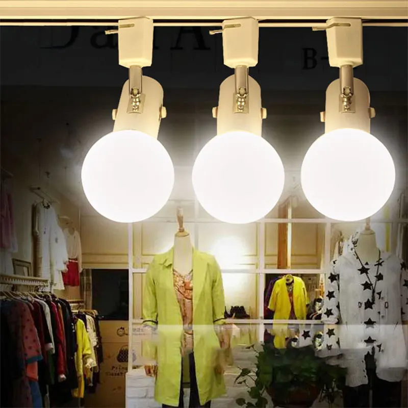 

E27 Base LED Tracking Lights Adjusted Rail Spotlights Adjustable Angle for Hotel Restaurant Coffee Shop with 2pcs