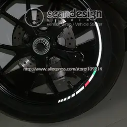 Aprilia MV Agusta Benelli Италия колеса наклейка светоотражающий обод полоса лента велосипед мотоцикл подходит для 17,18-дюймовых шин