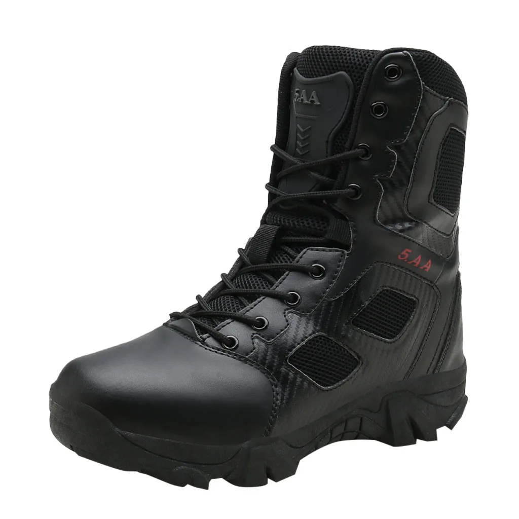 SAGACE 2019 New Arrival Men's Boots Winter Shoes Comfortable Non-slip Wear-resistant Combat Hiking Outdoor Military Boots