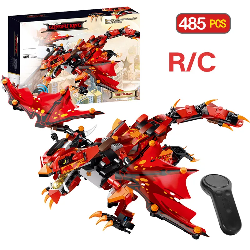 

Remote Control Ninjagoed Stormbringer Dragon Building Blocks Compatible LegoINGLY RC Ninjagoed Dragon Bricks Toys Boy Gift