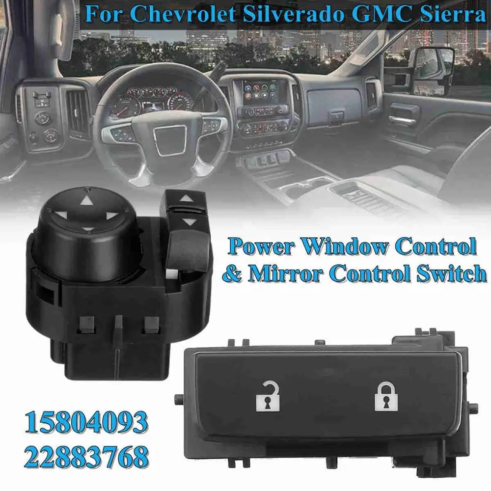 15804093 левая мощность главный контроллер дверной замок переключатель для Chevrolet для GMC Silverado грузовик 2008 2009 2010 2011 2013 1 шт - Цвет: 1SET