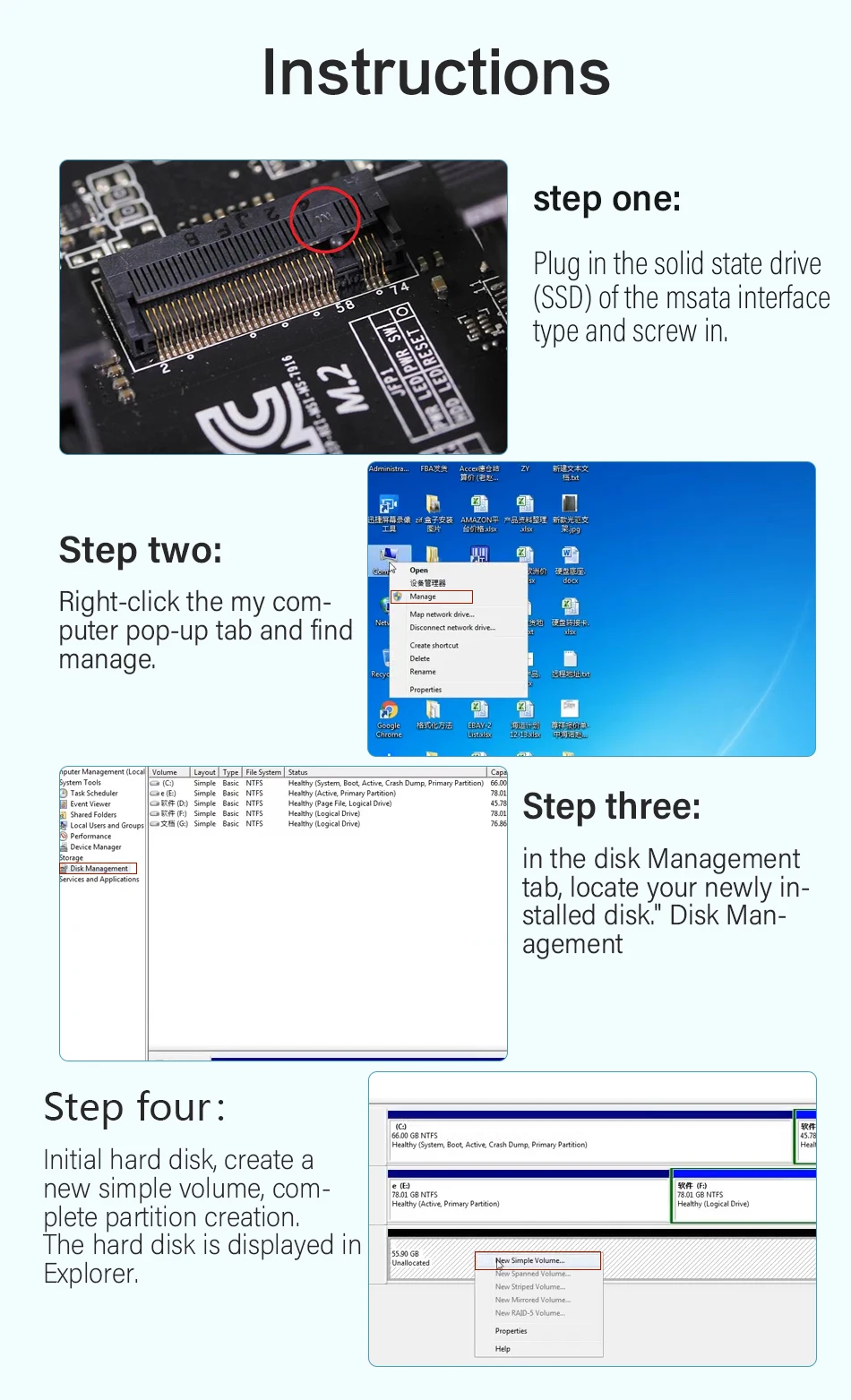 SSD M.2 NGFF Внутренний твердотельный жесткий диск HDD 128 ГБ 256 ГБ 512 ГБ SATA III 3 ноутбук Настольный ПК компьютер