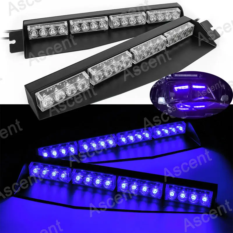 

CYAN SOIL BAY 32LED Emergency Warning Strobe Visor LED Light Spilt Mount Dash Light bar