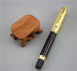 DKW черная деловая металлическая Перьевая ручка Перо средняя Золотая отделка стрела зажим школьные принадлежности Горячая YY41