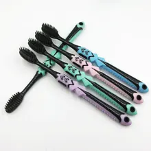 5 шт. двойная Ультрамягкая зубная щетка бамбук древесный уголь нано щетка уход за полостью рта инструмент для ухода за зубами Высококачественная зубная щетка