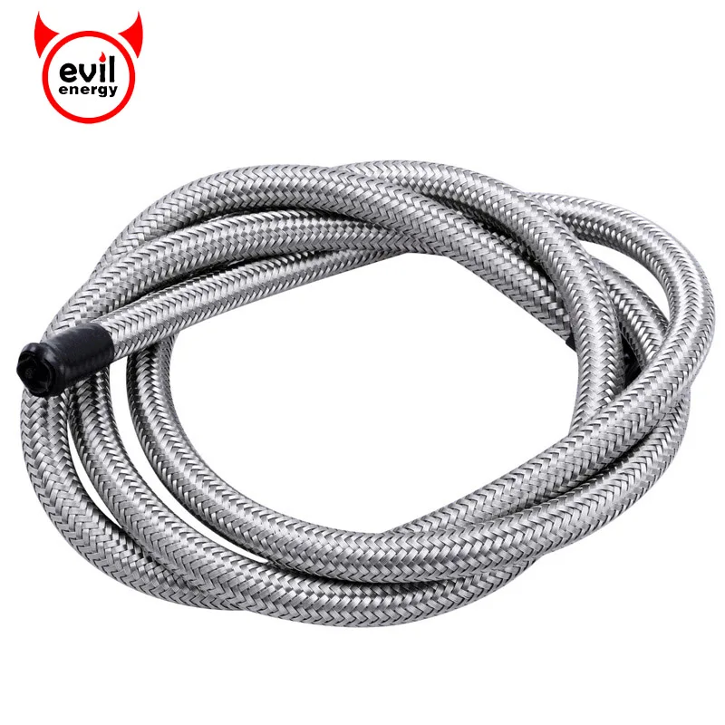 

evil energy AN6 -6AN PTFE Hose Fuel Oil Gasoline Brake Line Hose Racing Hose Fuel Oil Line 1M/3.3FT Silver