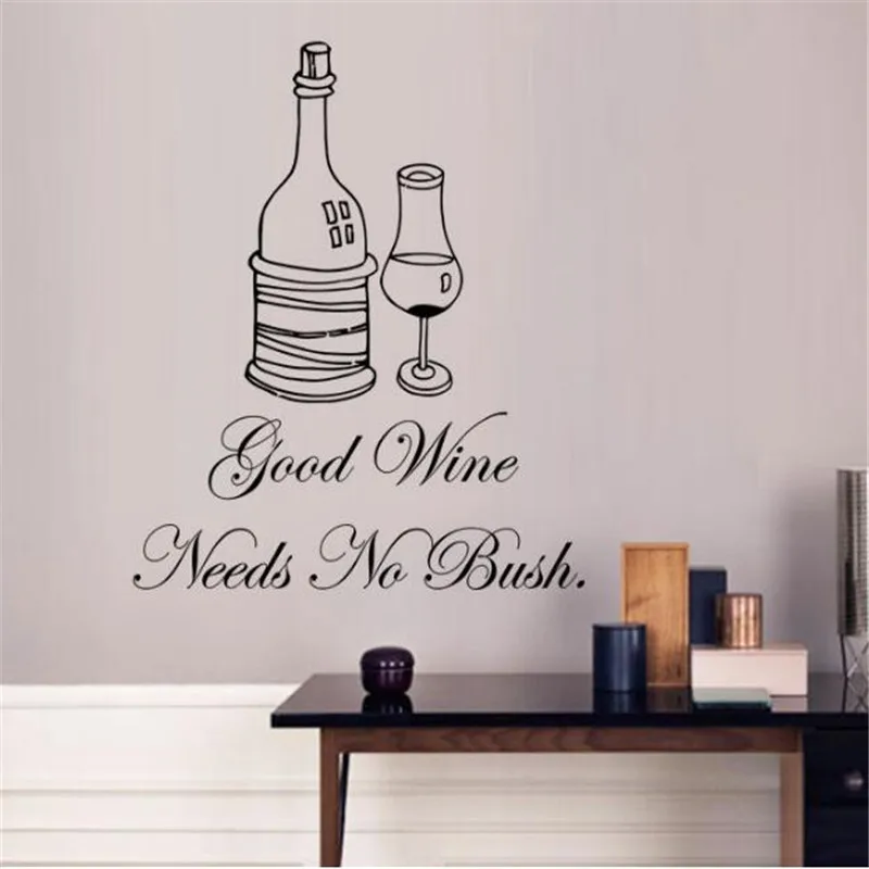 IDFIAF Creative red wine glass drinks wall sticker Bar restaurant coffee tea shop window glass