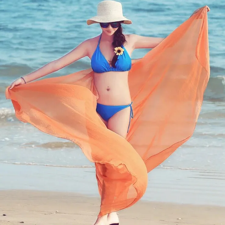 2019 Cheap Summer Style Fold Chiffon Scarf Uneven Mantillas Ladies Scarves Beach Towels And Shawls |
