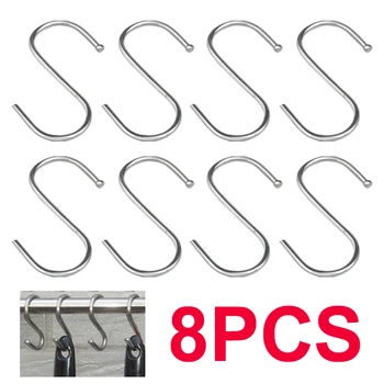 

90*30*3mm Chrome S Hooks Hanger Rack Kitchen Meat Camping Hanging