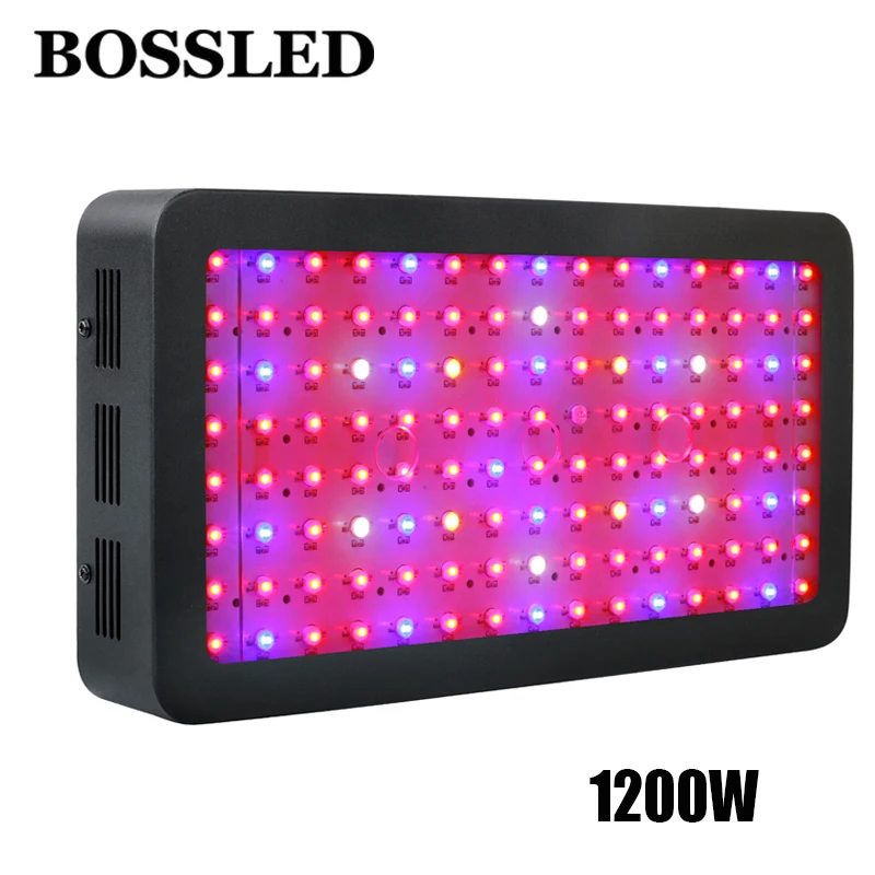 

BOSSLED 1200W Black Double Chips LED Grow Light Full Spectrum For Indoor Plants Flower Phrase hydroponic systems led grow light