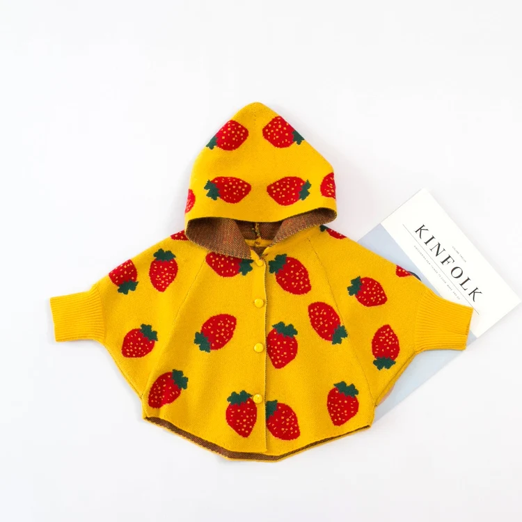 Winter Fall Baby Kid Autumn Jacket Sweater Cute Hoodies cloak Outerwear Bebe Girls Cardigan Children Coat for Girl 1year Clothes