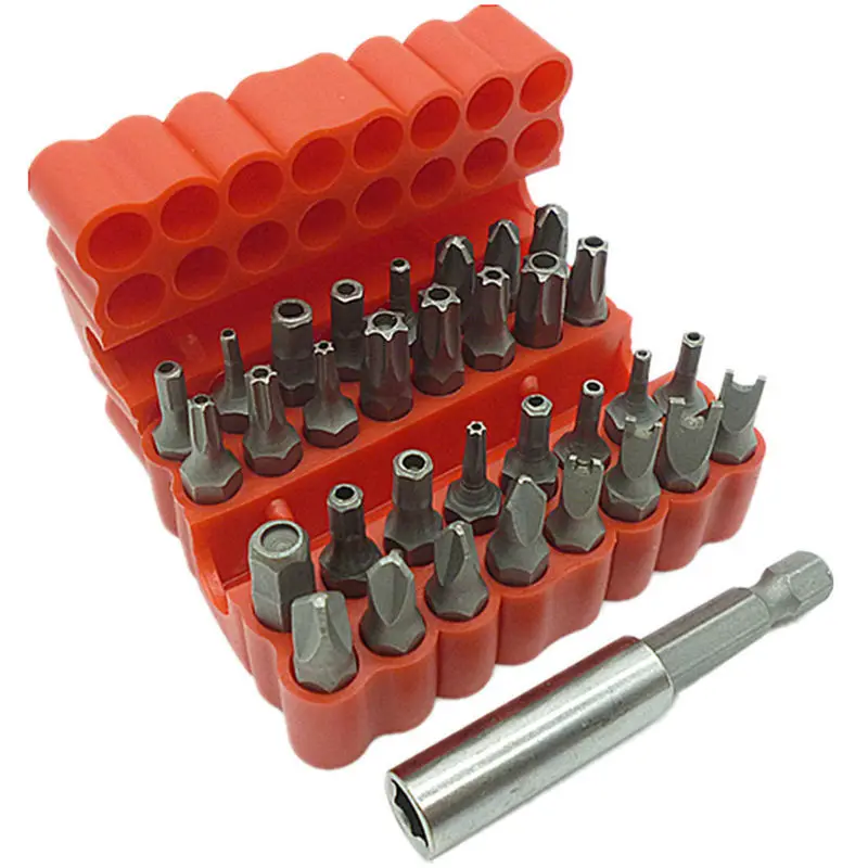 33pc Security Tamper Proof Torq Torx Hex Bit Set Includes Magnetic Holder