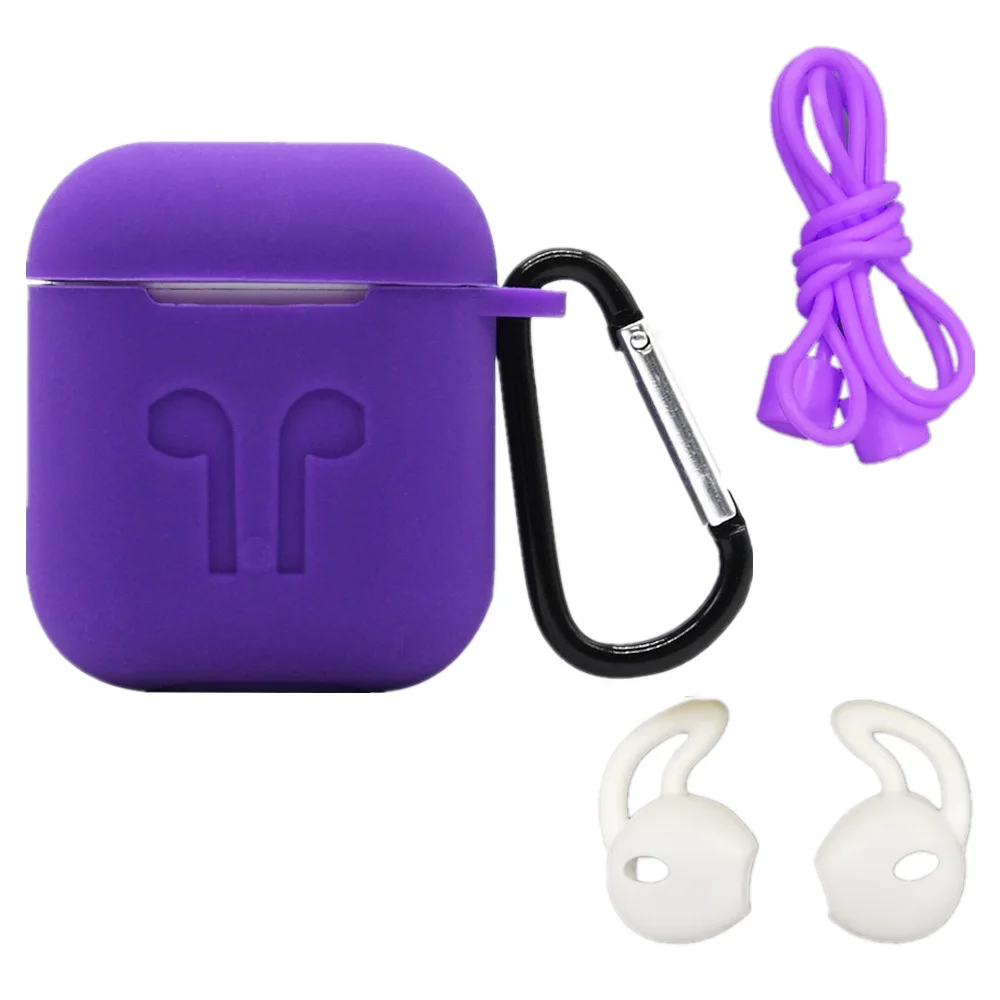 Five-piece Earphone Accessories For Apple Airpods Earbud Case Storage Box Soft Waterproof Silicone Mini Headset Protective Cover (12)
