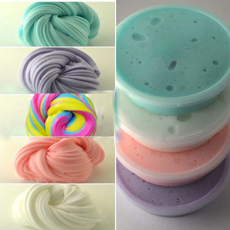 

Modeling Clay 11 Color Fluffy Slime Toys DIY Squishy Kids Toy With Box Polymer Light Soft Plasticine Cloud Slime For Children