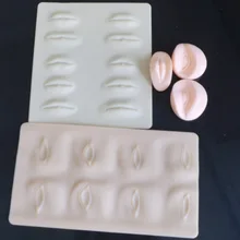 5 комплектов Татуировка 3D косметический постоянный макияж глаз, бровей Губы тренировка кожи тату практика постоянный макияж губы кожа для тренировки