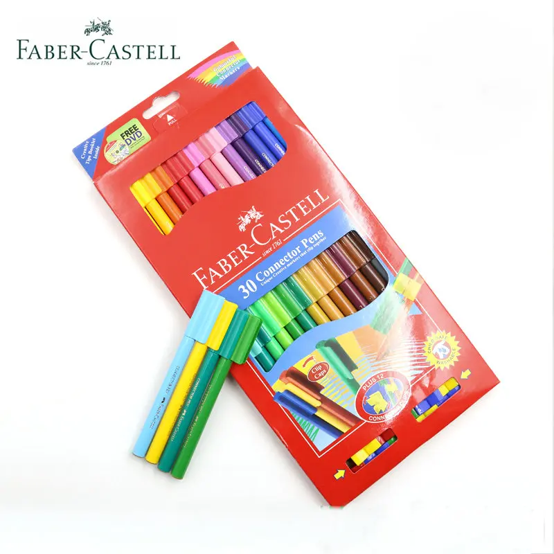 Faber Castell в клеточку измерены в ненатянутом блок Акварельная ручка Маркер Маркеры 11-150-a 10/20 Вт, 30 Вт, Цвета симпатичные комплекты одежды для детей, школьные товары для рукоделия - Цвет: 30 Colors Set