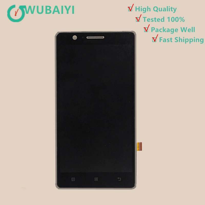 

LCD Display Touch Digitizer Screen Assembly with frame Complete For Lenovo A536 black+free tools