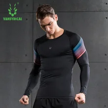 Men’s Running Shirts Long Sleeve Shirt Fitness Training Compression Tops Man Quick Dry Jogging T-shirts Workout Sports Tees