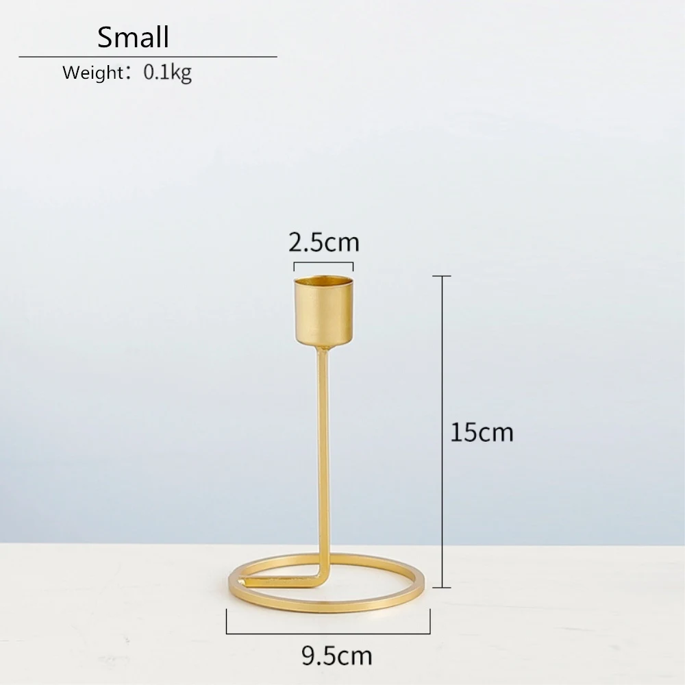 Металлические подсвечники, золотой подсвечник, Модный свадебный подсвечник, Изысканный подсвечник, рождественский стол, домашний декор - Цвет: S