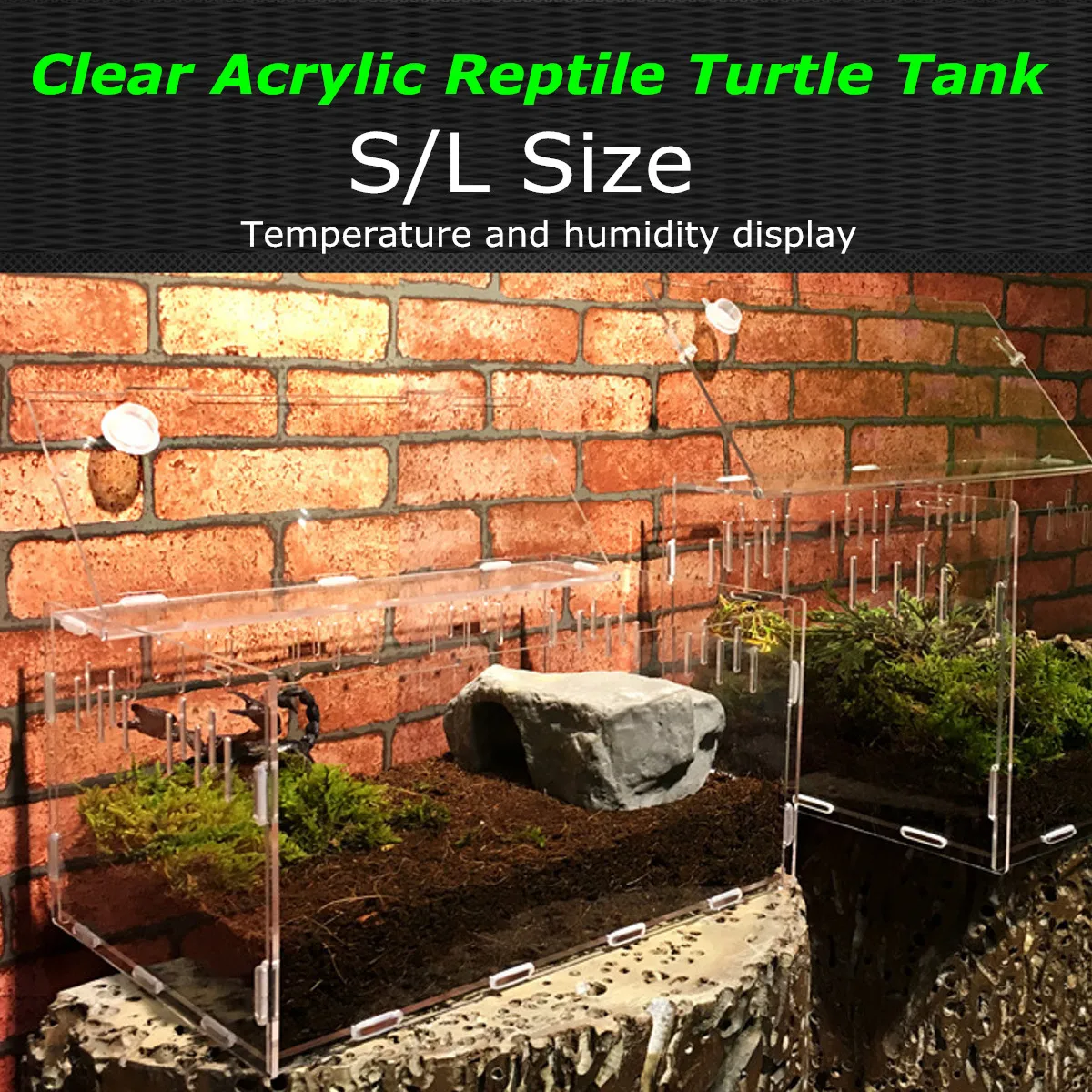 Acrylic Reptile Tank Insect Spiders Tortoise Lizard Breeding Box